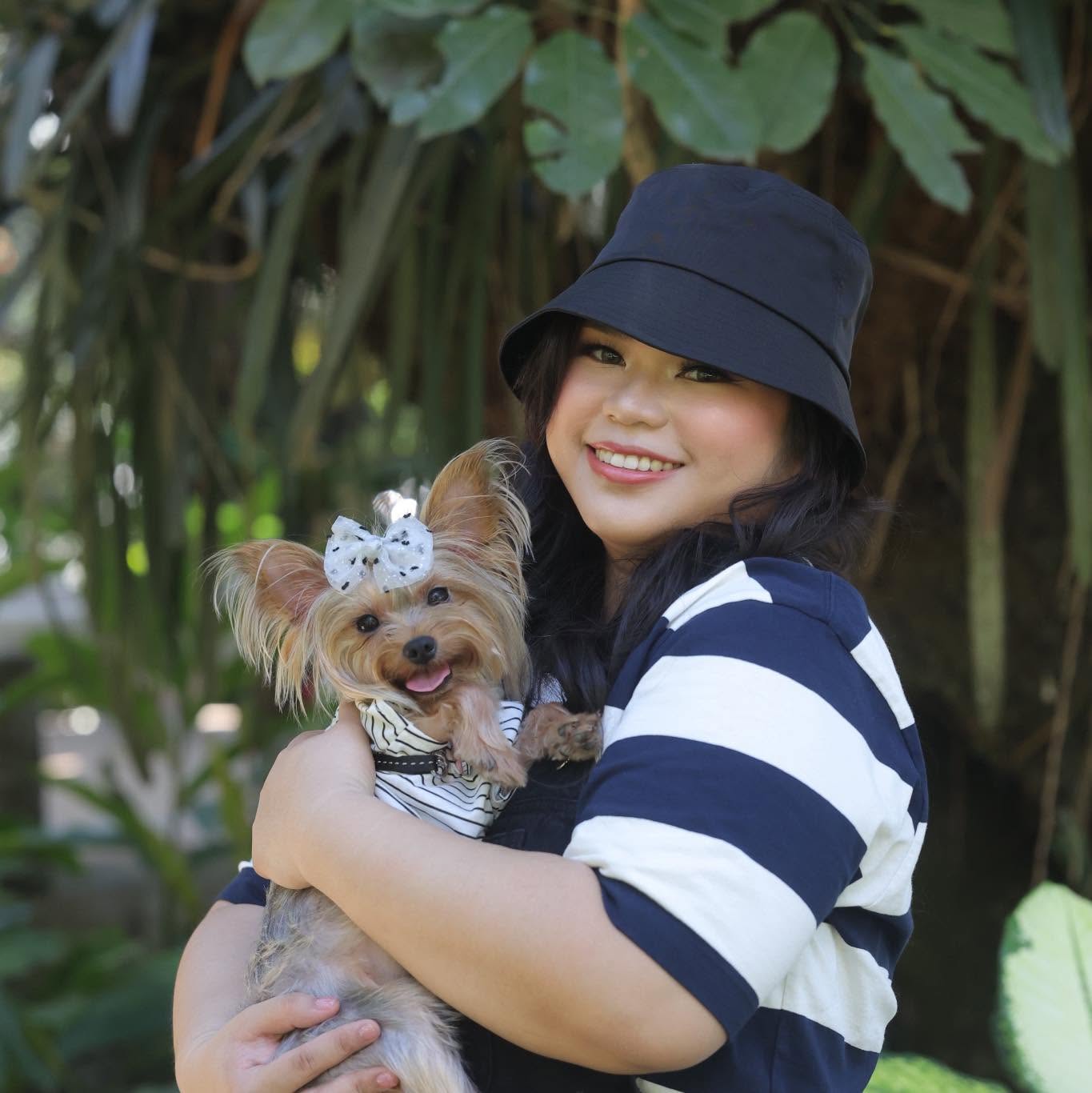 Dawn Corpuz-Imbao with her dog Cherry
